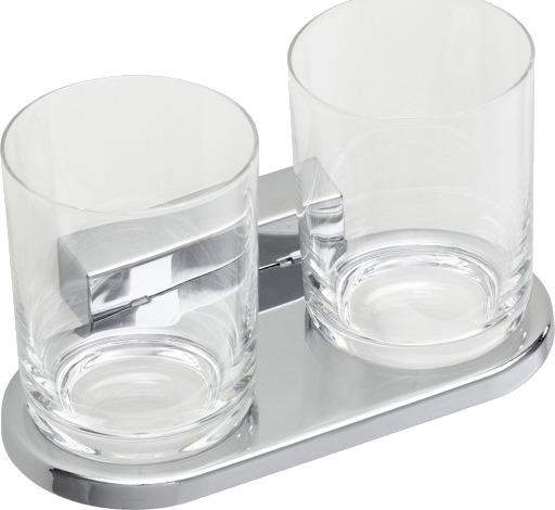 Irisglassholder dobbel forkrommet