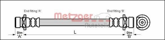 Bremseslange METZGER 4113506