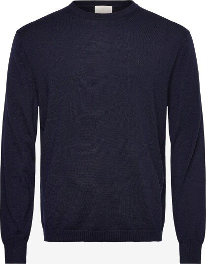 Calvin Klein Ls 100% Merino Crew 14Gg DARK SAPPHIRE XXL