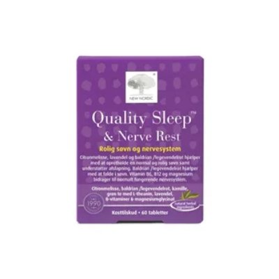 Quality Sleep & Nerve Rest 60 tabletter – Naturlig Støtte for Søvn & Ro Quality Sleep & Nerve Rest 60 tabletter – Naturlig Støtte for Søvn & Ro