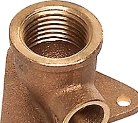 Dækvinkel 1/2 -15 Mm Rørgevind Muffe Og Loddemuffe Med Trekantflange