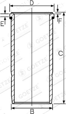 Sylinderhylse GOETZE ENGINE 15-459350-00