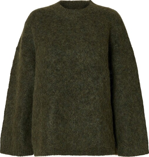 Selected FEMME - Pullover slfGabriella LS Knit New O-neck - Grønn XS Selected FEMME - Pullover slfGabriella LS Knit New O-neck - Grønn XS