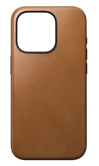 Nomad iPhone 15 Pro Nomad Modern Leather Deksel - MagSafe Kompatibel - Tan