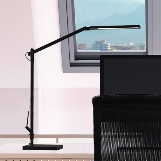 Müller Licht Skrivebordslampe Cala dimbar Sort Arbeidsrom / kontor Metall