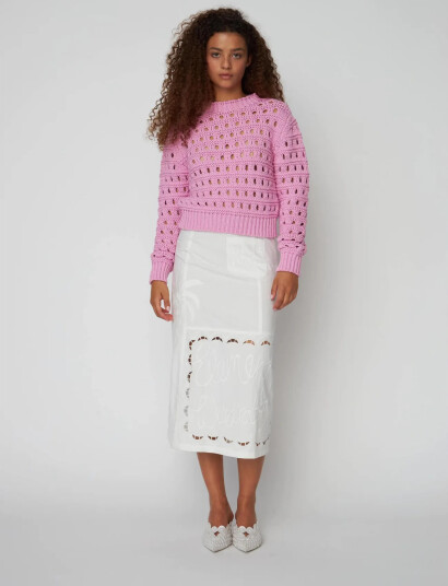 Stella Nova Cotton Stitch Sweater Pink XS