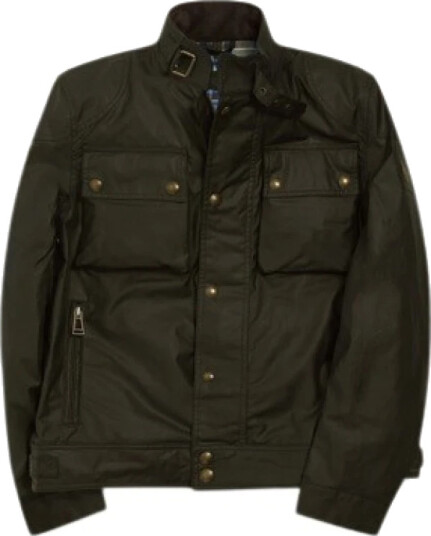 Belstaff Racemaster Jacket Faded Olive Khaki green 46