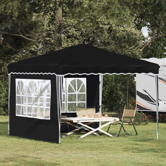 vidaXL Pop-up Festtelt 288 x 288 x 245 cm Svart Oxford Stoff