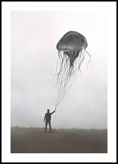 Surreal Jellyfish Balloon Plakat Plakat / 100x150cm