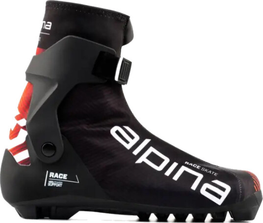 Alpina XC Boots Racing Skate 22/23, unisex skøytestøvel 39 BLACK/RED/WHITE Alpina XC Boots Racing Skate 22/23, unisex skøytestøvel 39 BLACK/RED/WHITE