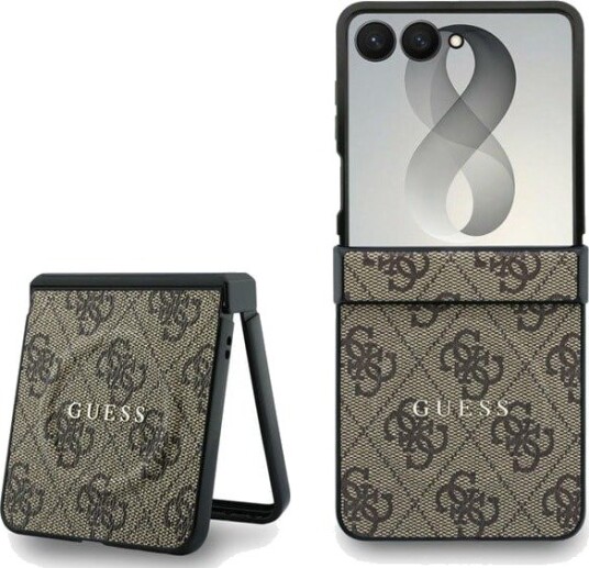 GUESS 4G Classic MagSafe Case for Samsung Galaxy Z Flip 8 - Brown