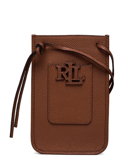 Lauren Ralph Lauren Pebbled Cameryn Crossbody Tech Case - Brown - ONE SIZE Lauren Ralph Lauren Pebbled Cameryn Crossbody Tech Case - Brown - ONE SIZE