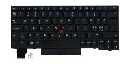 Lenovo Lite-On - Brbart tastatur - til utskifting - Nordisk - Svart