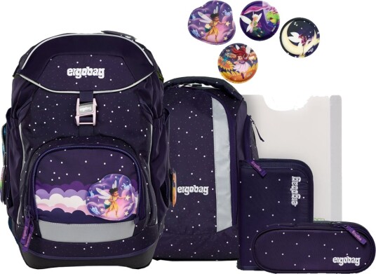 Ergobag Skolesekk Sett Pakke StargazBear Lilla