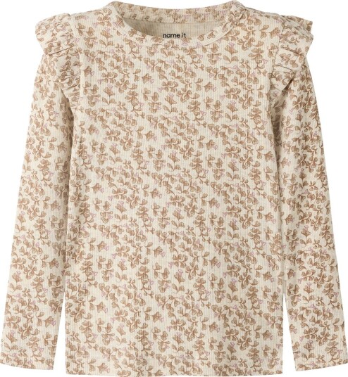 Name It Genser NmfOlena Peyote Melange Name It 6 år (116) Genser Beige Brun Rosa