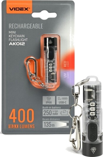 Videx Mini LED-nøkkelringlykt - 5000K - Kulør : Nøytral Videx Mini LED-nøkkelringlykt - 5000K - Kulør : Nøytral