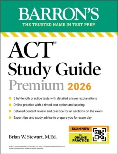 ACT Study Guide Premium 2026: 6 Practice Tests + Comprehensive Review + Online Practice for the New Enhanced ACT