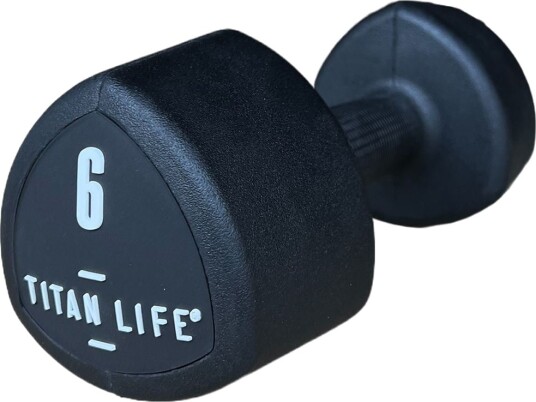 Titan LIFE PRO Dumbbell Aerobic Gummi, Selges Enkeltvis, Manualer Vekt 6 kg