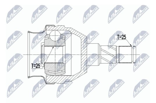 Nty Drivknute drivaksel NTY NPW PL 066