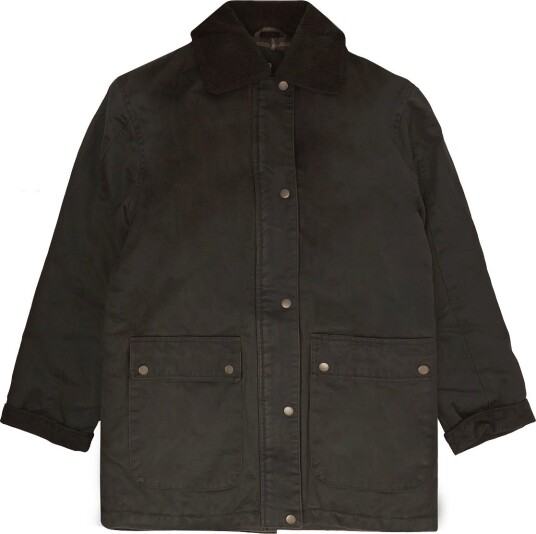 Mango Teen Oversized Parka With Corduroy Collar   DARK BROWN   XXS