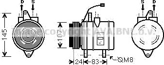 AC kompressor PRASCO DWAK096 AC kompressor PRASCO DWAK096