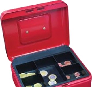 Wedo Cash Box Size 2 Rød 5,08 Cm 2" 200 X 160 X 90 Mm