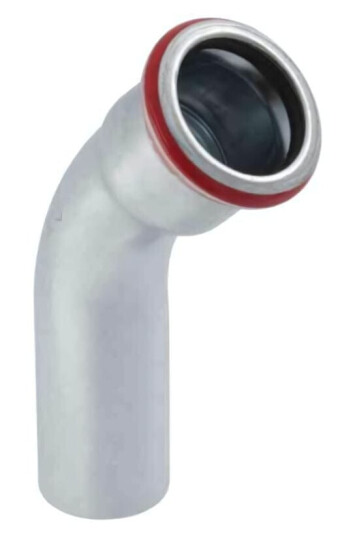 Geberit Mapress Galvanisert Bend med 1 Muffe Pressfitting 12mm / 45°