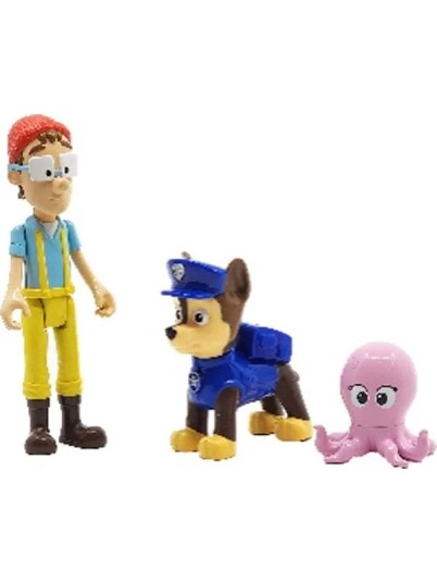 Paw Patrol Lekefigursett med Chase, Marshall og Kaptein Turbot