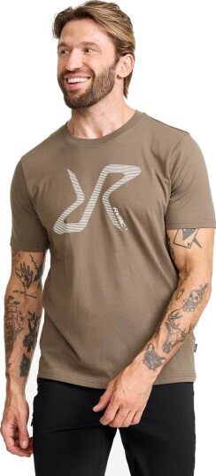 Revolutionrace Herre Overdeler T skjorter Easy Graphic Logo T Shirt Herre Morel L