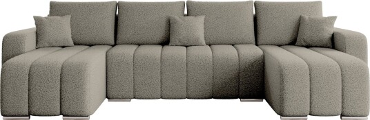 Zulueta 4 seters sovesofa med dobbel divan   grå