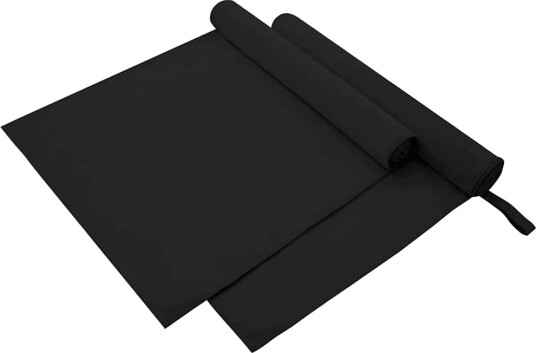 vidaXL Sportshåndklær 2 stk. Svart 180 x 90 cm