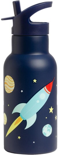 A Little Lovely Company Vannflaske Verdensrommet 350 ml Blå