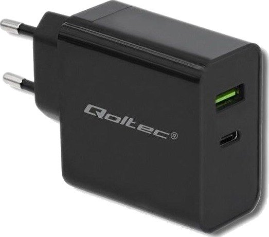 Qoltec USB-C strmadapter 51717 - 42 W - 1-port - Svart