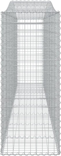 vidaXL Gabionkurver buede 4 stk 400x50x120/140 cm galvanisert jern