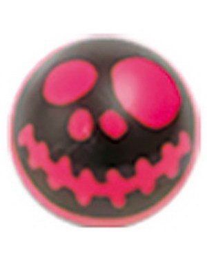 Jack Skellington Head Svart og Rosa Akrylkule Strl 5 mm kule til 1.6 mm stang