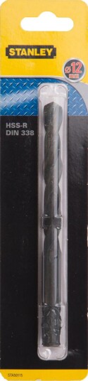 Stanley 12mm HSS-R Metallbor for Stål og Ikke-Jernholdige Metaller