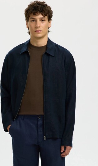 Selected Slhregjeremy Linen Zip Overshirt Navy S Selected Slhregjeremy Linen Zip Overshirt Navy S
