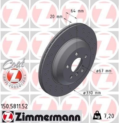 ZIMMERMANN 150.5811.52 Bremseskive