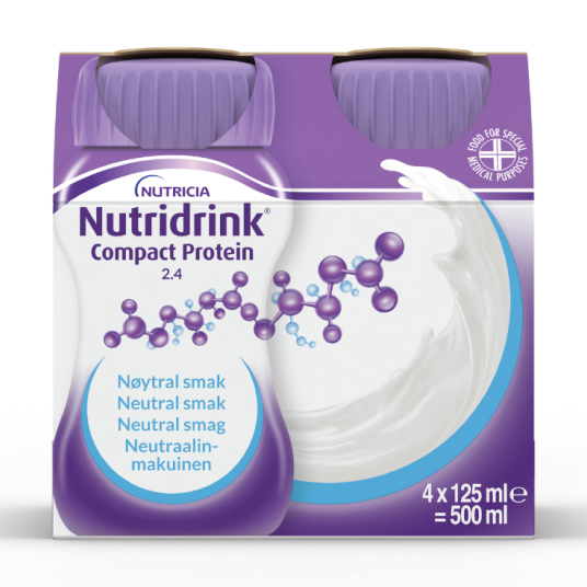 Nutridrink Compact Protein Næringsdrikk Nøytral smak 4x125 ml