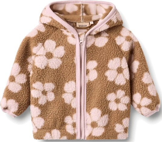 Wheat Fleece Cardigan L/S Martinus Brown 62