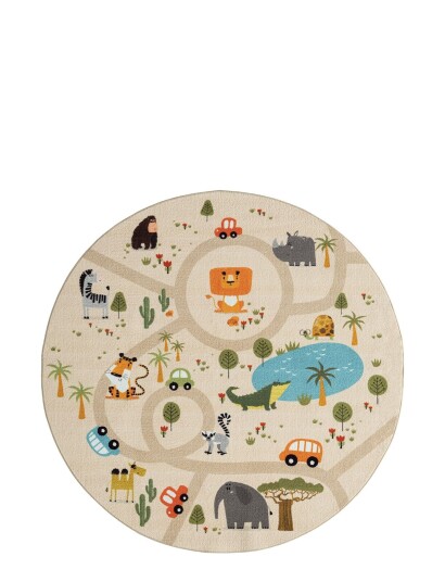 Km Home Play Animals Multi/patterned 120x120cm Round