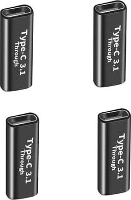 TYPE-C Hunn til TYPE-C Hunn 3.1 Adapter (4-pakning) - Støtter 10 Gbps dataoverføring og hurtiglading