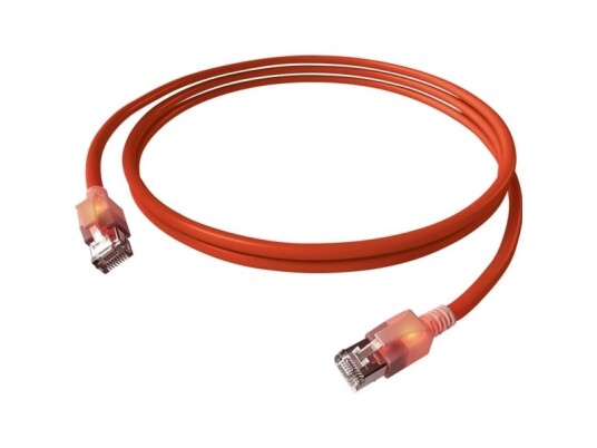Easylan Cs1oradad0015 Rj45 Netværkskabel Patchkabel Cat 6A S/Ftp 1.5 M Rød Med Led 1 Stk