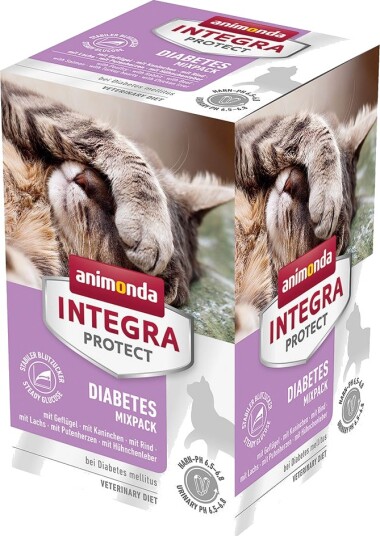 Animonda Integra Våtfôr Adult Protect Diabetes Blandet Pakke 6 X 100 G