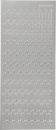 Diverse Klistremerker kors ark 10x23 cm sølv 1 ark Diverse Klistremerker kors ark 10x23 cm sølv 1 ark