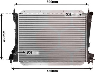 VAN WEZEL 77002035 Radiator motorkjøling VAN WEZEL 77002035 Radiator motorkjøling