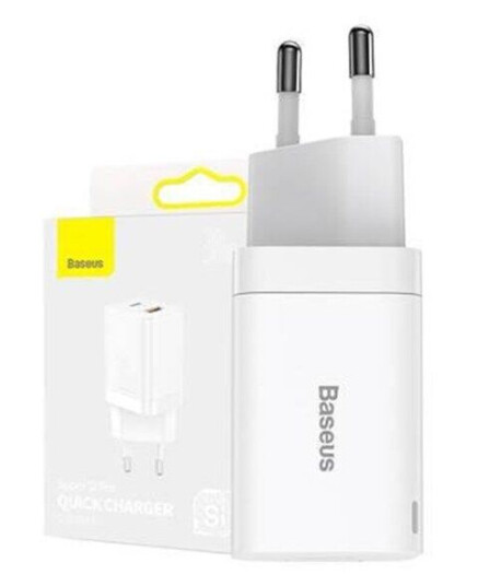 Baseus Super Si Pro Quick Charger USB + USB-C 30W (white)