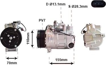 AC-kompressor VAN WEZEL 3001K712