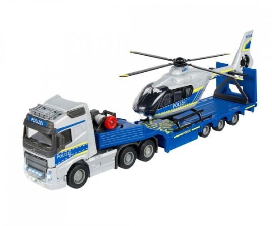 Majorette Volvo Truck + Airbus Police Helicopter Truck + Helicopter 3 År Aaa Metall Plast Sort Blå Grå