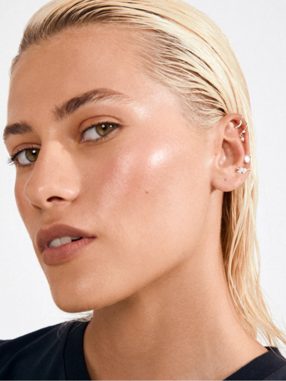 Pilgrim Evon Ear Cuff 4 i 1 Sett Sølv ONE SIZE